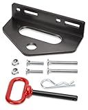 HOWBOW Zero Turn Mower Trailer Tow Hitch Kit, 1/4" Heavy Duty Steel, Universal, Black+Red