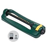 Melnor 65148AMZ TurboTek Oscillating Sprinkler, 2,800 sq. ft., Quick Connect Bundle, 16 Precision Nozzle, Green, Yellow