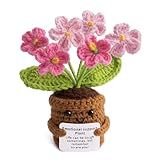 MS ZHENQIAO Handmade Positive Flower Crochet - Life is Tough But So are You - Inspirational Gift for Women - Thank You, Appreciation, Birthday Gift for Teacher, Mom, Friend, Coworker - Knitted Decor