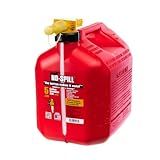 No-Spill NSP-1460, 5 Gallon Gas Can for Fuel with View Stripe,Red
