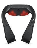 Medcursor Neck Massager, Portable Electric Neck and Back Massager with Heat, Deep Tissue 3D Kneading Pillow for Muscle Pain Relief, Ideal Father’s Day Gift, Not Cordless