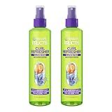 Garnier Fructis Curl Refresher Reviving Water Spray, Sulfate Free, 8.5 Fl Oz, 2 Count (Packaging May Vary)