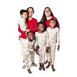 Burt's Bees Baby Family Matching Holiday Pajamas - Organic Cotton PJs for Infants, Toddlers, Kids, Men, and Women