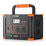 GRECELL 999Wh Solar Generator 1000W, Portable Power Station with 60W USB-C PD Output, 110V Pure Sine Wave AC Outlet Backup Lithium Battery for Outdoors Camping Travel Hunting Home (Peak 2000W)