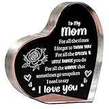 Milcier Gifts for Mom, Mom Birthday Gifts, I Love You Mom Gifts - Mother Acrylic Keepsake - Best Christmas Mother's Day Gifts for Mom from Daughter Son