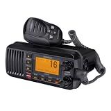 Uniden UM435BK Advanced Fixed Mount VHF Marine Radio, All USA/International/Canadian Marine Channels including new 4-Digit, CDN “B” Channels, 1 Watt/25 Watt Power, Waterproof IPX8 Submersible, Black