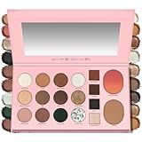LUXAZA PRO 18 Color Eyeshadow Palette, Natural Nude Matte Shimmer Glitter, Long Lasting Baked Makeup Palette for Eye Highlight Blush, Earth Tones