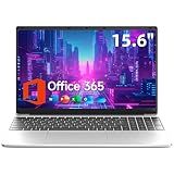 15.6 Inch Laptop with Office 365, 4GB RAM, 128GB Storage Expandable 1TB, 5205U Processor, HD Display, Windows 11 Laptops Computer, Wi-Fi 5, BT4.2, Numpad, Type-C, for Business and Students.