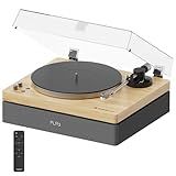 AudioSource Vinyl Record Player, Bluetooth Turntable with 2.1 Channel Speaker, 120W, Built-in Subwoofer, High Fidelity 2-Speed Belt Drive, Patented Speaker Isolation Design, AT33