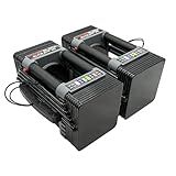 PowerBlock Elite EXP Adjustable Dumbbells, Sold in Pairs, Stage 1, 5-50 lb. Dumbbells, Durable Steel Build, Innovative Workout Equipment, All-in-One Dumbbells, Expandable with Expansion Kits