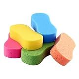 Car Wash Sponges,5 Pack Extra Thick Large Colorful Cleaning Sponge Multi-Purpose for Bathroom Kitchen Bike Boat (Random 5-Color Mix)