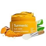 PLANTIFIQUE Korean Turmeric Clay Mask with Vitamin C for Face & Body – Targets Dark Spots, Refines Pores & Hydrates – Mascarilla de Arcilla – Includes Spatula – 110g / 3.88 oz