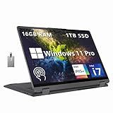 Lenovo IdeaPad Flex 5 16"" 2-in-1 2.5K IPS Touchscreen Laptop, Intel Core i7-1255U, 16GB RAM, 1TB SSD, Backlit Keyboard, Fingerprint Reader, Win 11 Pro, Storm Grey, 32GB Hotface USB Card, Gray