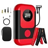 Tire Inflator Portable Air Compressor, 5X Faster Inflation 150PSI&28000mAh Battery Air Pump, Tire Pressure Gauge, 12V Car Power Adapter for Car Motorcycle Balls Bike Pump