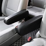 JDDRY Car Front Seat Armrest Covers Vinyl Leather,Car Armrest Protectors,Auto Arm Rest Cover Replacement,Universal for MPV/SUV/Truck(Black,2PC)