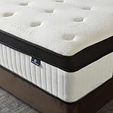 cemtip Queen Mattress, 10 Inch Hybrid Mattress in a Box, Memory Foam and Pocket Springs, Fiberglass Free, Soft and Breathable, Medium Firm Feel