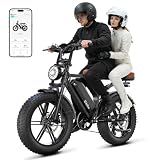 Electric Bike for Adults,48V15Ah Removable Battery Retro Ebike,Carbon Black