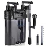 hygger Hang-On-Back Aquarium Canister Filter, with 4-Stage Filtration