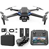 ScharkSpark 4K GPS Drone with Camera for Adults with 4.5” HD Screen Controller, Brushless Motor, Includes SD Card, 60-Min Flight Time, Auto Return, Follow Me, Under 249g, Great Gift for Beginner