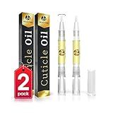 2-Pack Cuticle Oil Pen - Nail Cuticle Protector - Professional Manicure and Pedicure Set Accessory - Acrylic Nail Art Accessory - Strengthener and Softener - Contains Vitamin E