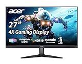 acer Nitro 27 Inch UHD 3840 x 2160 IPS PC Gaming Monitor | Adaptive-Sync Support (FreeSync Compatible) | 4ms (G to G) | HDR10 Support | 99% sRGB | One Display Port 1.2 & Two HDMI 2.0 | KG272K Lbmiipx
