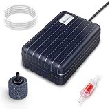 DaToo Aquarium Air Pump Compact Fish Tank Air Pump Quiet Aquarium Bubbler Aerator Buckets Oxygen Aerator Pump for 1 to 20 Gallon Fish Tanks