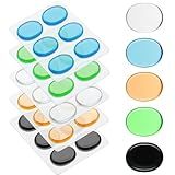 Fiada 30 Pieces Drum Dampeners Gels Silicone Gel Pads Soft Drum Dampeners for Cymbals Tone Control(Orange, Green, Blue, Black, Clear)