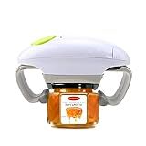 Electric Jar Opener, Kitchen Gadget Strong Tough Automatic Jar Opener For New Sealed Jars,The Hands Free Jar Opener with Less Effort to Open (White)