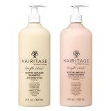 Hairitage Biotin Shampoo and Conditioner Set - Sulfate Free + Paraben Free, Color Safe, with Castor Oil for Anti-Frizz, Volume + Moisture for Women, Hydrating Repair Shampoo Conditioner