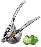Rekix Lemon Squeezer, Max Extraction Hand Press Lemon Juicer, Heavy Duty Manual Orange Juicer, Sturdy Metal Lime Squeezer, Durable Handheld Citrus Fruit Squeezer for Kitchen Bar, Exprimidor De Limones