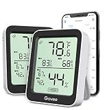 Govee Indoor Hygrometer Thermometer 2Pack H5075 with Bluetooth App Control