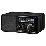 SANGEAN SG-118 AM/FM/Bluetooth Wooden Cabinet Radio with USB Phone Charging