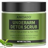 Armpit Detox Scrub with Green Tea, Gentle Underarm Detoxifying Scrub for Odor Control, Underarm Detox Exfoliating Body Scrub for Women & Men, Deodorant Scrub Freshen Skin
