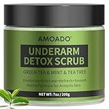 Armpit Detox Scrub with Green Tea, Gentle Underarm Detoxifying Scrub for Odor Control, Underarm Detox Exfoliating Body Scrub for Women & Men, Deodorant Scrub Freshen Skin