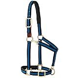 Weaver Equine Breakaway Horse Halter, Comfort Foam Padding, Adjustable Chin & Throat Snap Halters for Horses, Equine Tack,Average Size, Blue