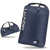 CANBOX Travel Laundry Bag, Vacuum Compression Dirty Clothes Travel Bag, Waterproof Wet/Dry Space-Saving Laundry Storage Organizer, Smell Proof Storage Bag for Clothing, Swimming, Yoga, Gym, Camping