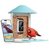 NETVUE by Birdfy Smart Bird Feeder with Camera, Bird Watching Camera, Auto Capture Video & Motion Detection, 1080P Live Steam, Cardinal Feeder Outdoor Wireless, Ideal Present for Backyard Birder, Blue