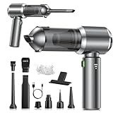 Handheld Vacuum Cleaner, 28000Pa Brushless Motor Cordless Car Vacuum Cleaner, 3-Speed Mini Hoovers with Multiple Brush Heads Hand Held Vacuum Cordless for Office, Home, Kitchen, Car, Pet Hair