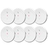 Wsdcam Glass Break Sensor Alarm 125dB Ultra-Slim Wireless Glass Break Detector Window Alarm Vibration Sensor for Home Window and Door Security (8)