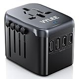 VYLEE Universal Travel Adapter, 5 in 1 International Power Adapter