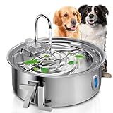 Dog Water Fountain for Large Dogs,7L/236oz/1.8G Stainless Steel Pet Water Dispenser with Ultra Quiet Pump for Cats Multi-Pet Home,Automatic Filtered Fountain Bowl Dispenser Indoor