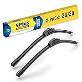 20"-2 Pack Windshield Wiper Blades Replacement For Ford F150 F250 F350 F450 F550 2008-1999 Expedition 2006-1999 Explorer 2010-2005 Mustang 2004-1999 /Chevy Blazer S10 2004-1999 +More
