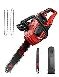 DeForce 16" 36V Cordless Electric Chainsaw, for Milwaukee M18 18V Batteries, Brushless Battery Powered Chain Saw, with Auto Oiler, Handheld Chainsaw for Wood Cutting Tree Pruning(Bare Tool Only)
