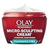 Olay Face Moisturizer, Regenerist Micro-Sculpting Cream for Women, Fragrance-Free - Hydrating, Anti-Aging, Anti-Wrinkle, Firming Skin Care - Hyaluronic Acid, Niacinamide, Amino Peptides, 1.7 Oz