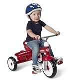 Radio Flyer Red Rider Trike, for Ages 2.5-5, Adjustable Seat, Steel Construction, Quiet Ride Wheels, Covered Storage Bin, Comfort Grip Handlebars, Easy Carry Seat Handle, Tricycle for Toddlers