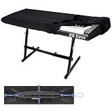 88 Keys Piano Keyboard Dust Cover, Music Dirt Proof Stretchy Electronic Keyboard Cover With Durable Elastic & Cord Lock Must Have Piano Accessories