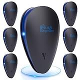 6 Pack 2026 Ultrasonic Repellent Indoor, Mouse Traps Insert Plug in, Pest Control Repellent Ant, Roach,Rodent, Mouse, Bugs, Mosquito, Spider, for Home, Office, Kitchen