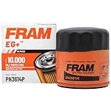 FRAM EG+ PH3614P 10K Mile Change Automotive Replacement Interval Spin-On Engine Oil Filter for Select Vehicle Model Years, Vehicle Engine Protection Oil Filter for Everyday Drivers