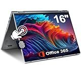 jumper 2 in 1 Laptop, 16 inch Convertible Laptop Computer with IPS FHD 360 Degree Touchscreen, 640GB Storage, 16GB RAM, Fingerprint Reader, Backlit Keyboard, Celeron N5095, 53.2WH, WiFi 6