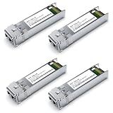 4Pack SFP+ 10GBase-LR LC Module, SingleMode 1310nm, SMF Dual LC Fiber Optic Transceiver for Cisco SFP-10G-LR, Ubiquiti UniFi UF-SM-10G, Meraki MA-SFP-10GB-LR, Netgear, TP-Link and More(DDM 20km)